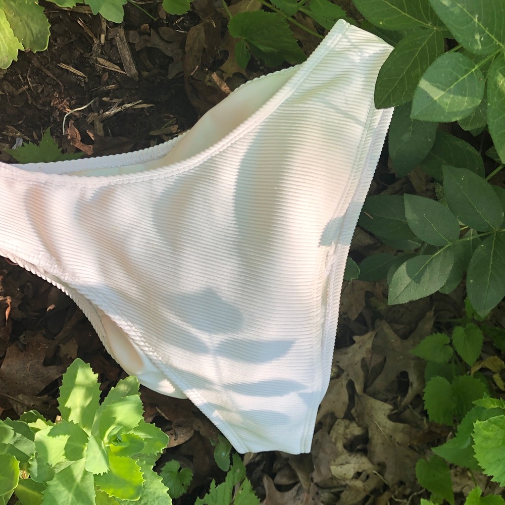 Garage White High Waisted Bikini Bottom